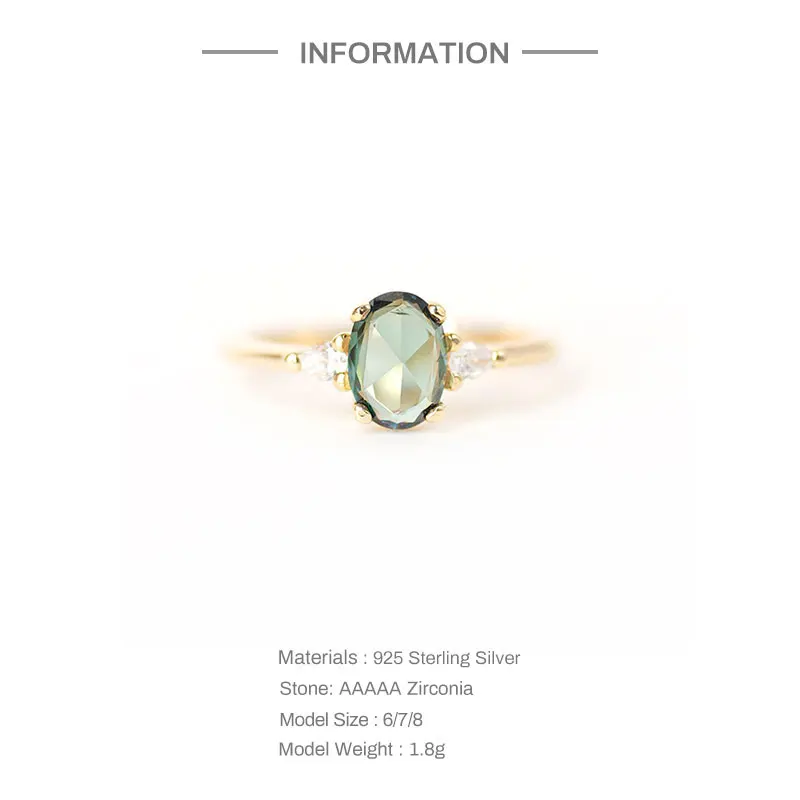 Luxury Anillo plata 925 Sterling Silver Rings Bling Oval Egg Shape Zircon Wedding Band For Women Couples Fine Jewelry