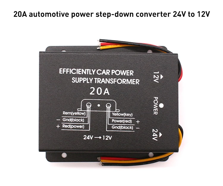 HOT Car Audio Accessories High Quality Dc Converter 24V to 12V 20A/10A/15A/30A  Power Supply Transformer for ruck converter