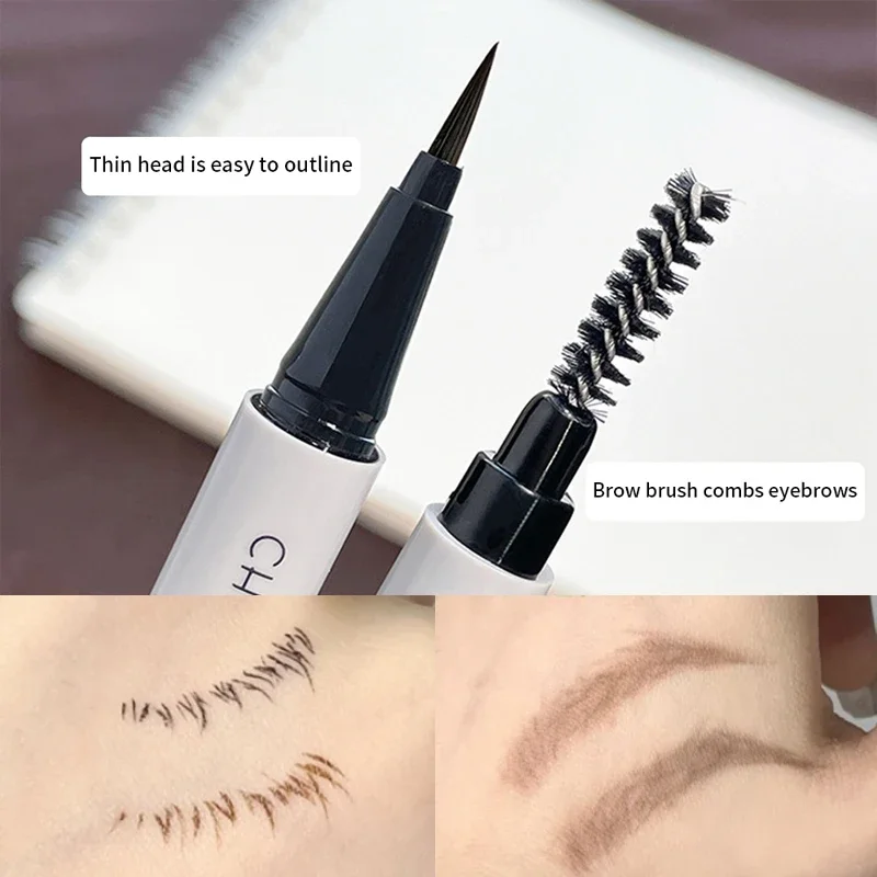 1PCS Liquid Eyebrow Pencil Waterproof Long Lasting Smooth Eyeliner Lying Silkworm Ultra Fine Natural Eyebrow Tattoo Pen Makeup