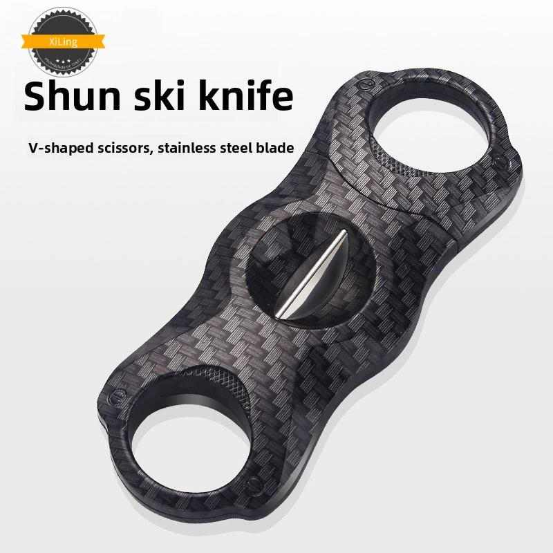 

HONEST V-Shaped Sharp Cigar Cutter Creative Design V-Shaped Cigar Knife Cigarette Accessories Business Gifts