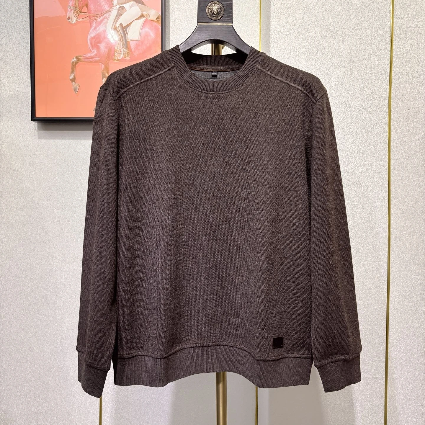 Italia LP abbigliamento da uomo 2025 inizio autunno nuovo semplice maglione girocollo casual da uomo in misto lana tinta unita moda
