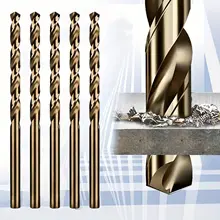 5/10 pces 1-14mm brocas helicoidais hss conjunto de broca de aço de alta velocidade haste redonda reta para metal duro, aço inoxidável, ferro fundido