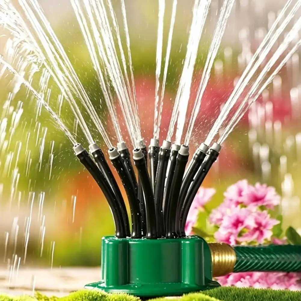 Efficient 360-Degree Lawn Sprinkler Multi-Directional Multi-arm Garden Hose Sprinkler With Flexible Spray Nozzles For Lawn Irrig