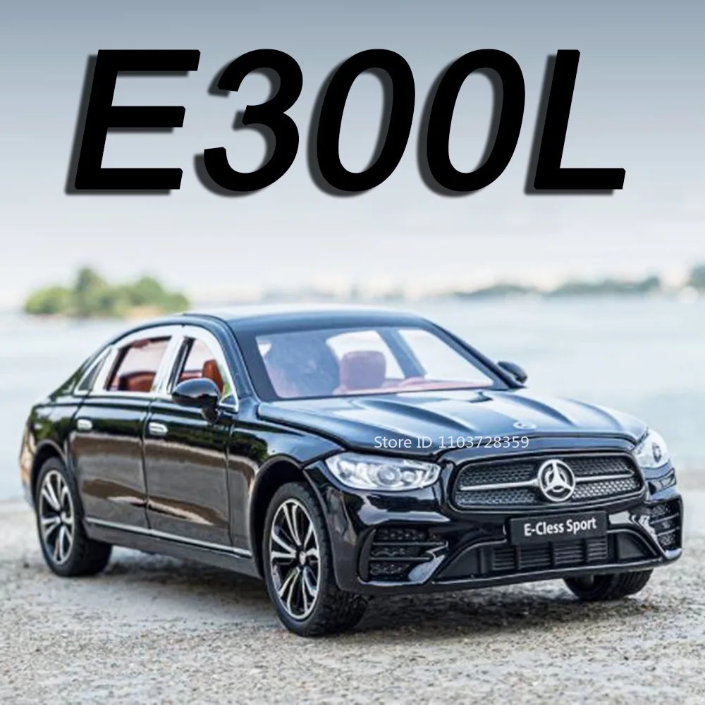 1:24 스케일 E300L GLE350 모델 장난감 미니어처 자동차 합금 다이캐스트 사운드 라이트 도어 오픈 풀백 고무 타이어 어린이 선물용