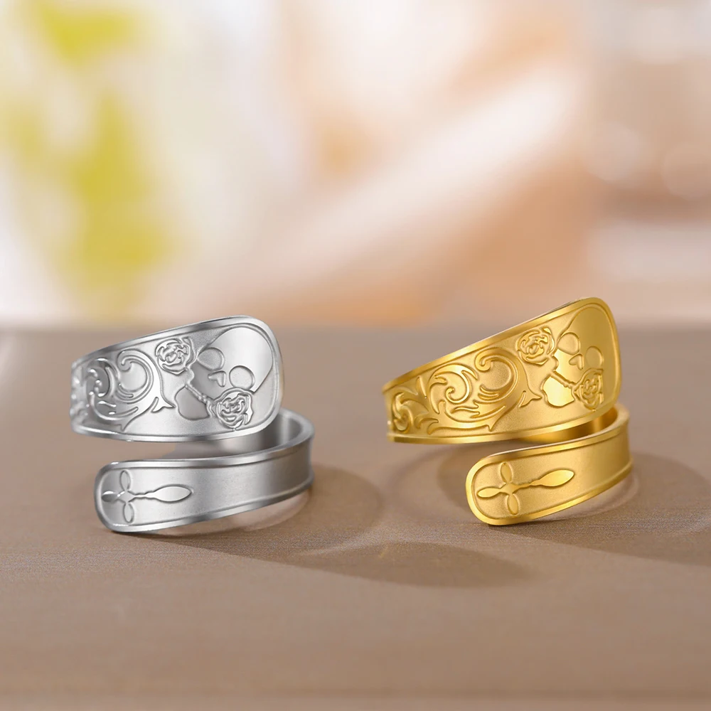 Dawapara ريترو الجمجمة خواتم ا - مراجعة Gothic Skull Ring وسعره