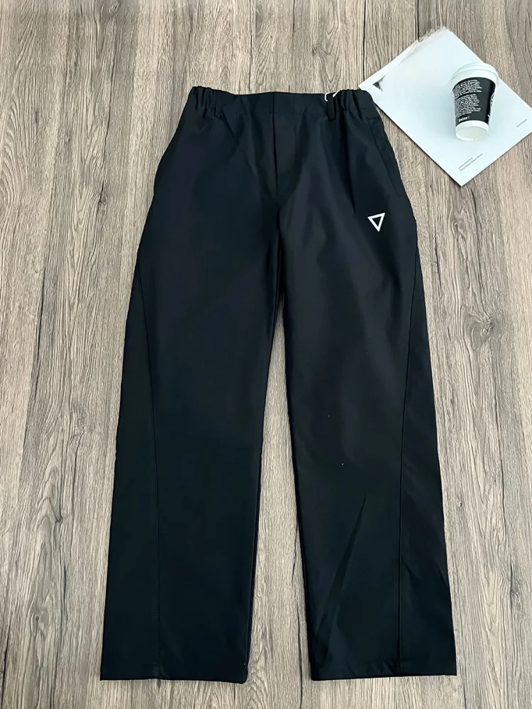 

Qui Dry Ice Silk Men's Summer Thin Straight Leg Outdoor Sports Pants Soft ell Jaet Casual Trousers Loose Fit Zipper Waist