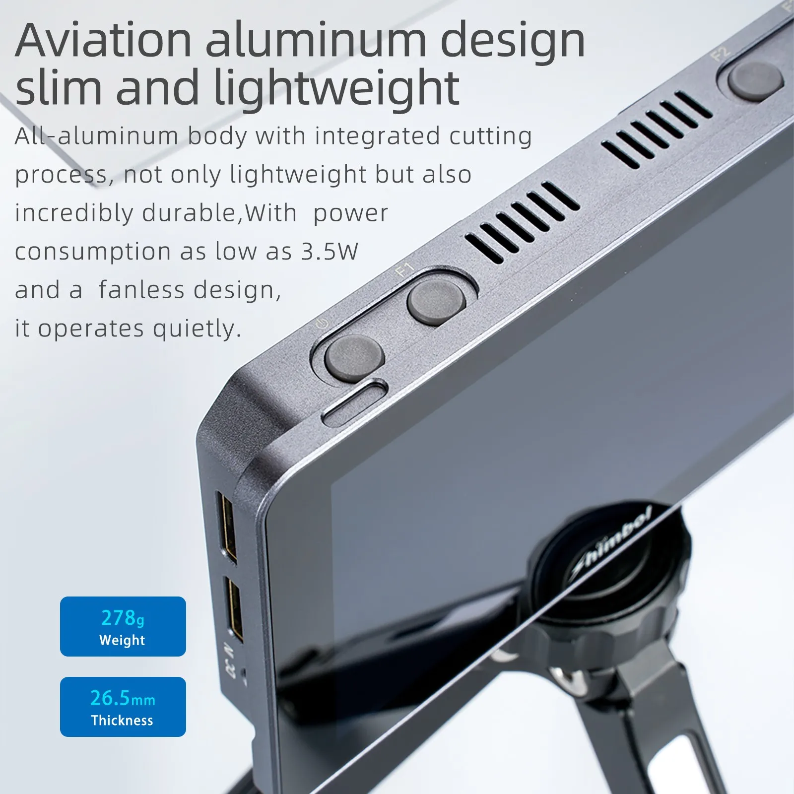 شاشة SHIMBOL M5 الاحترافية مقاس 5.5 بوصة تعمل باللمس بتقنية 3D LUT وشاشة 4K بدقة 1200 نيت وHDMI للتصوير المباشر بكاميرا DSLR