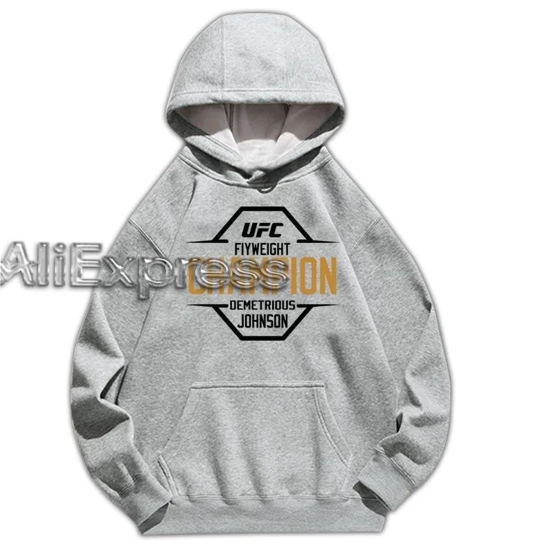 

UFC Hoodie Letter Printed Pullover Top, Elastic, Loose, Thick, Warm Training Top, Autumn and Winter Hoodie