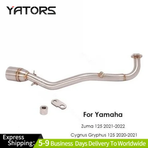 For Yamaha Zuma 125 2021-2022 Exhaust Front Header Pipe 51mm Cygnus Gryphus 125 Exhaust Systems Exhausts Pipes