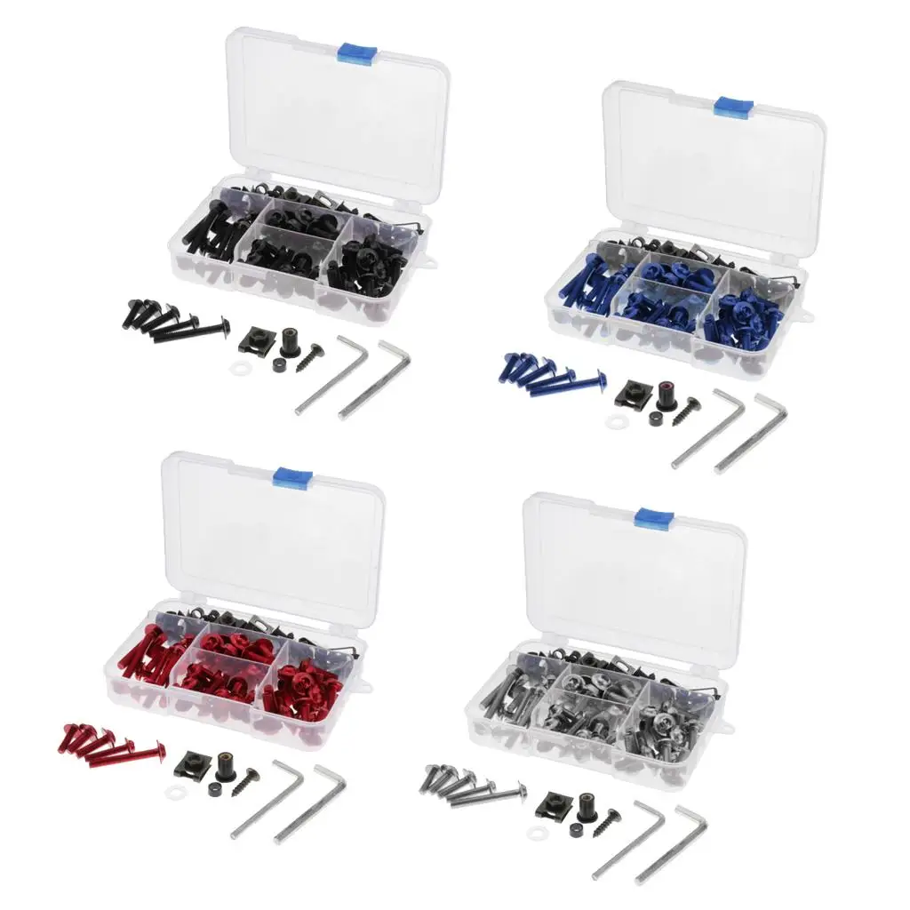 Motorcycle Fairing Bolts Screw Fastener Clips Kit Aluminum Hardware for Honda CBR 125R 250R 500R