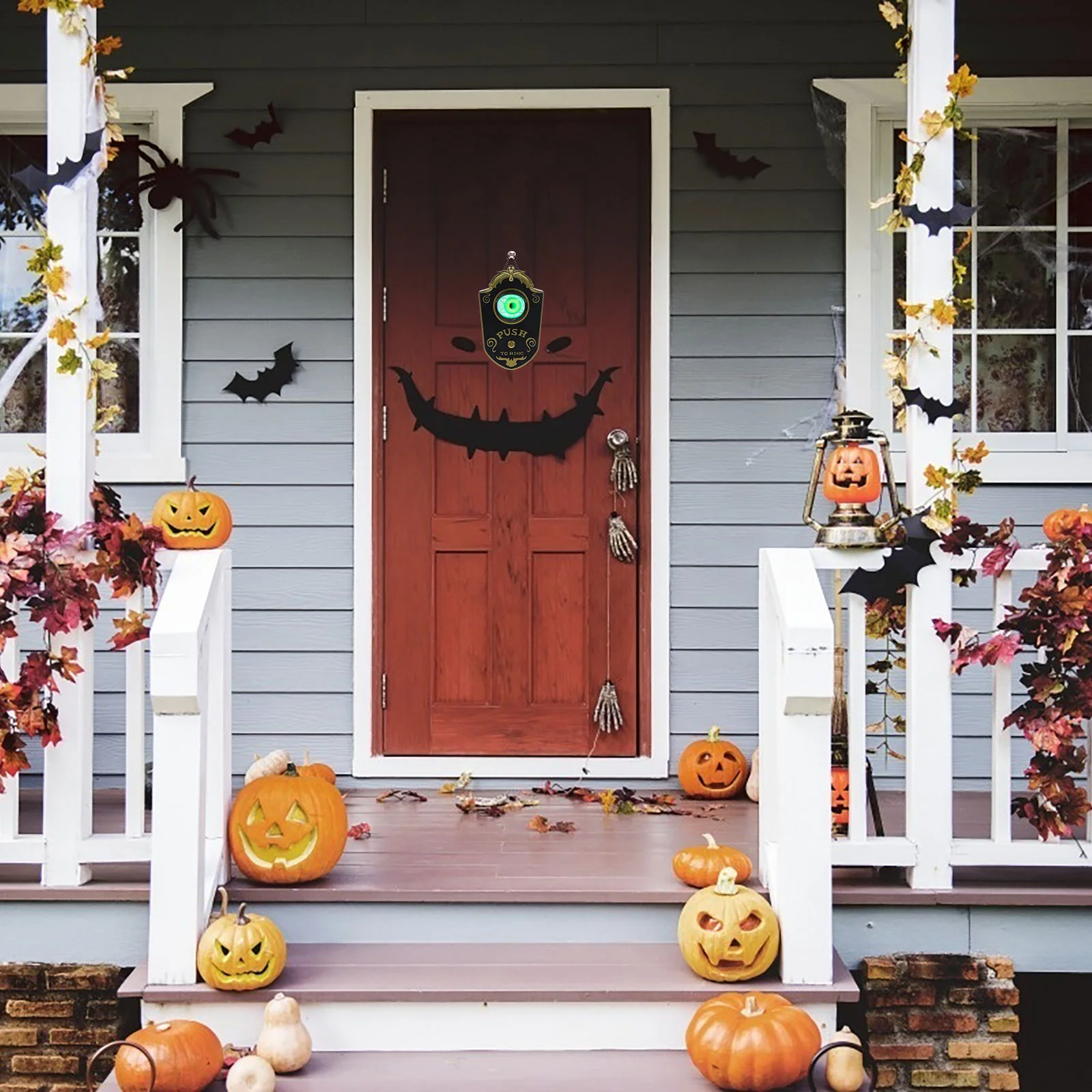 Verjaardagsdecoratie voor meisje Halloween buitendecoratie Deurbel Oogbol Binnen Geanimeerd