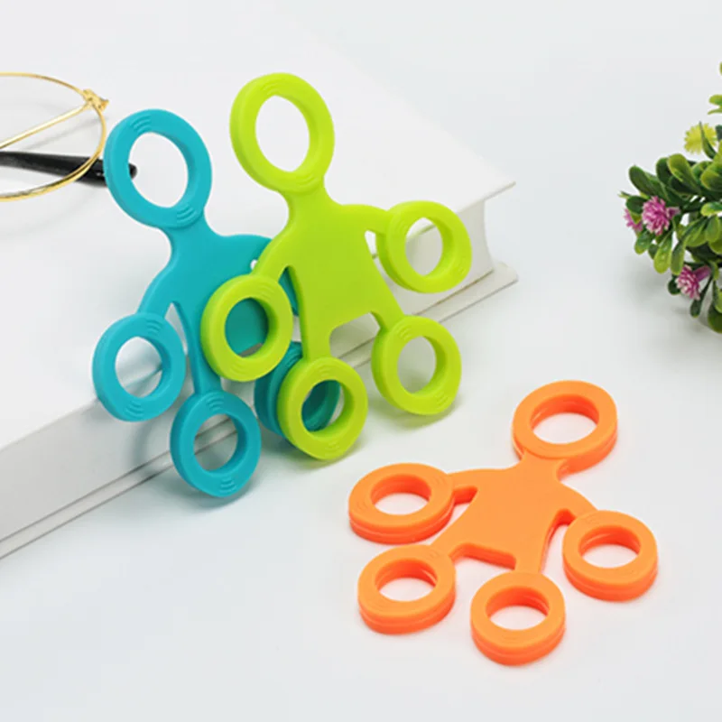 3PCS Finger Exercisers for Strength Flexibility Resistance Bands Stress Relief Toys Physical Therapy Gifts Home Office ﻿﻿﻿