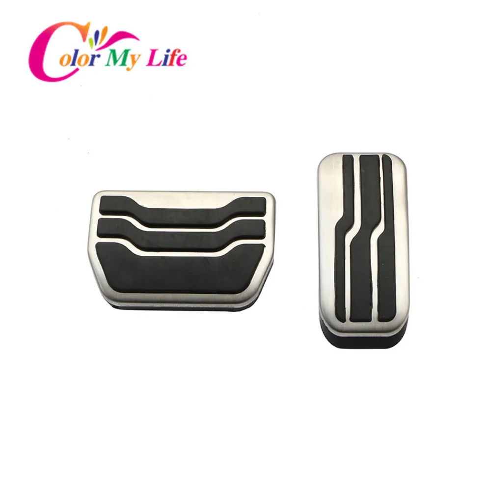 Color My Life Stainless Steel Car Gas Brake Pedal Pads Cover Car Pedals for Ford New Mondeo Edge Fusion 2015 - 2022 Accessories
