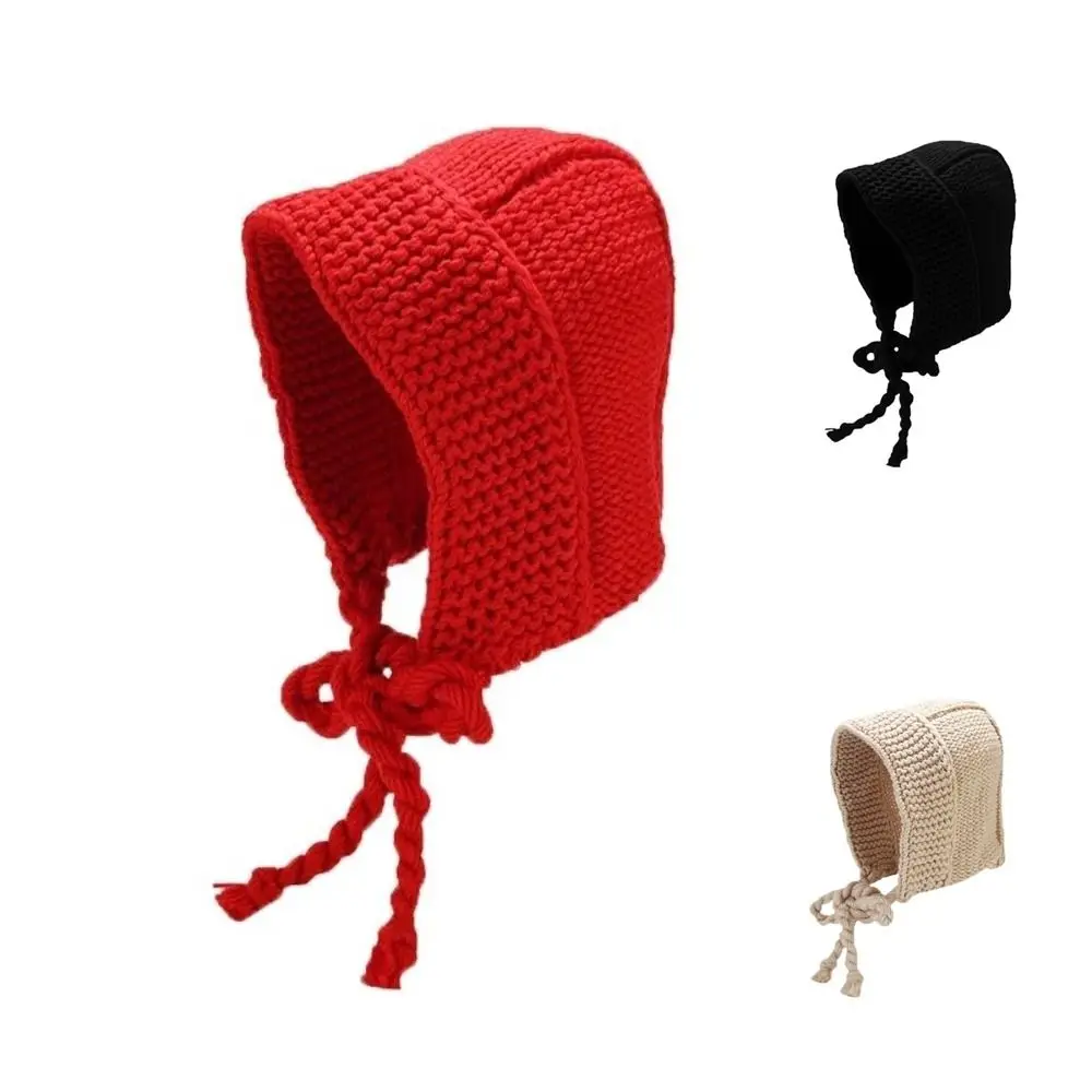 

Trendy Thickened Woolen Cap Warm Hood Earmuff Knitted Cap Soft Large Head Circumference Winter Cap Autumn Winter