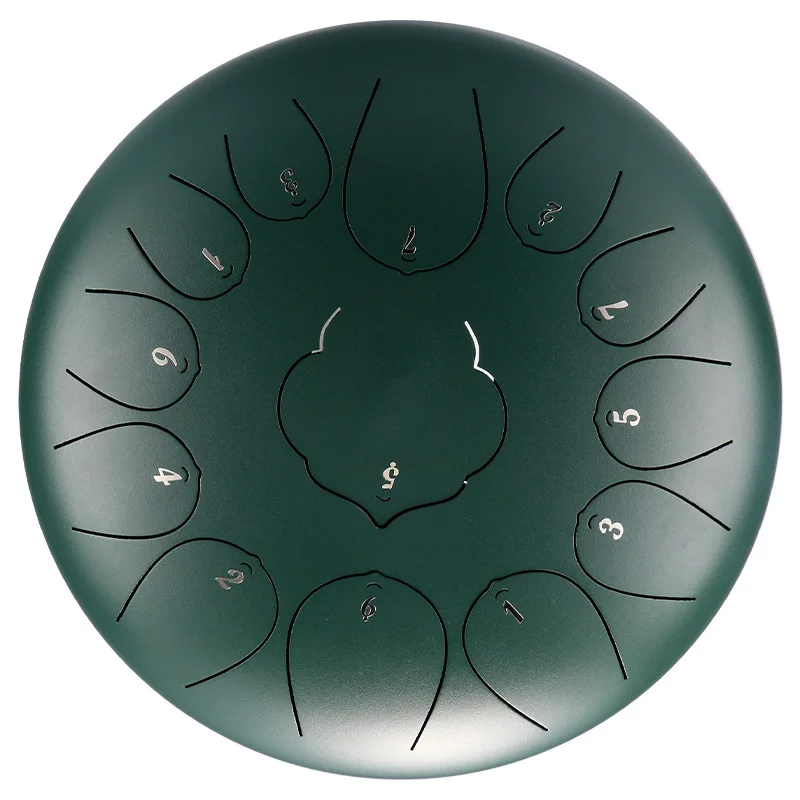 Ethereal drum, color hollow drum, 12 inches and 13 tones, navy blue, green, cinnabar