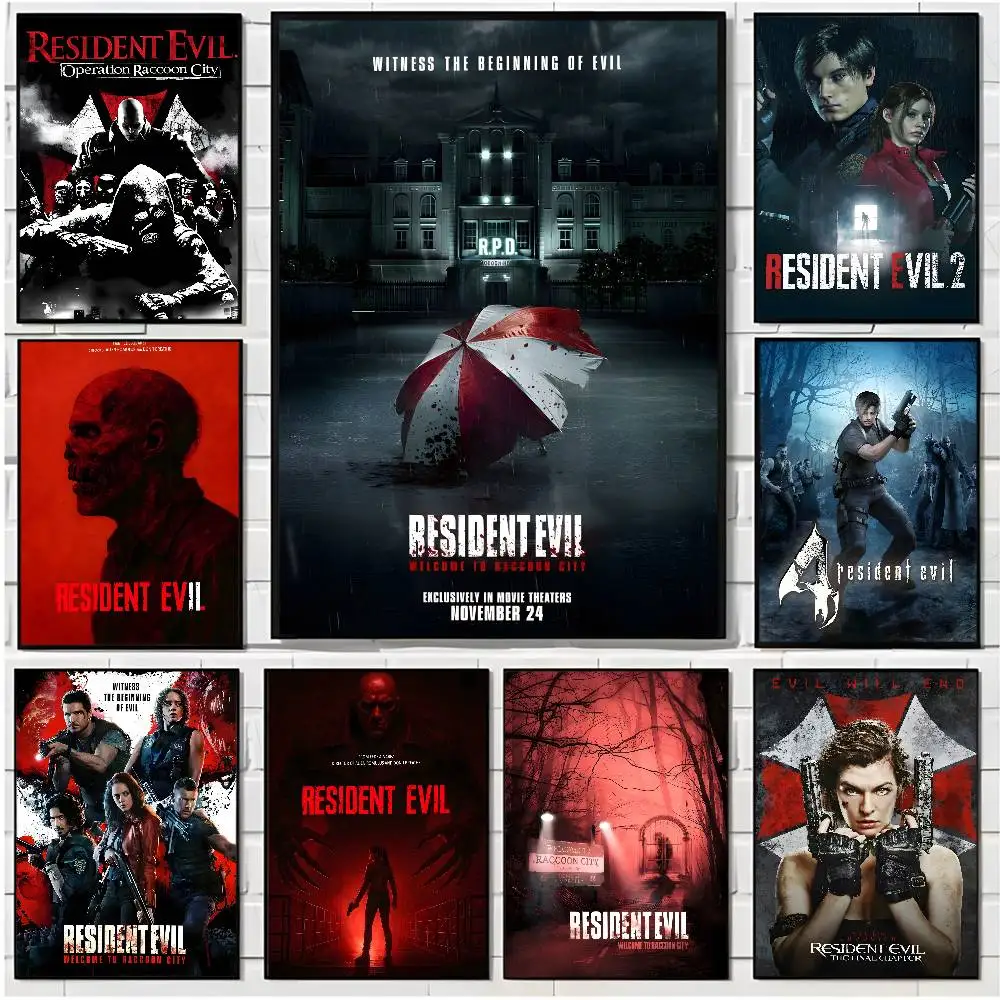 

R-Resident E-Evil Game Series Poster HD art poster for home living room bar office decoration sticky, waterproof