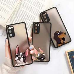 Pug Dog Galaxy A53 5G Phone Case For Samsung A52 A13 A21S A23 A32 A33 A71 A73 Cases Matte Cover Boston Terrier Bulldog Dachshund