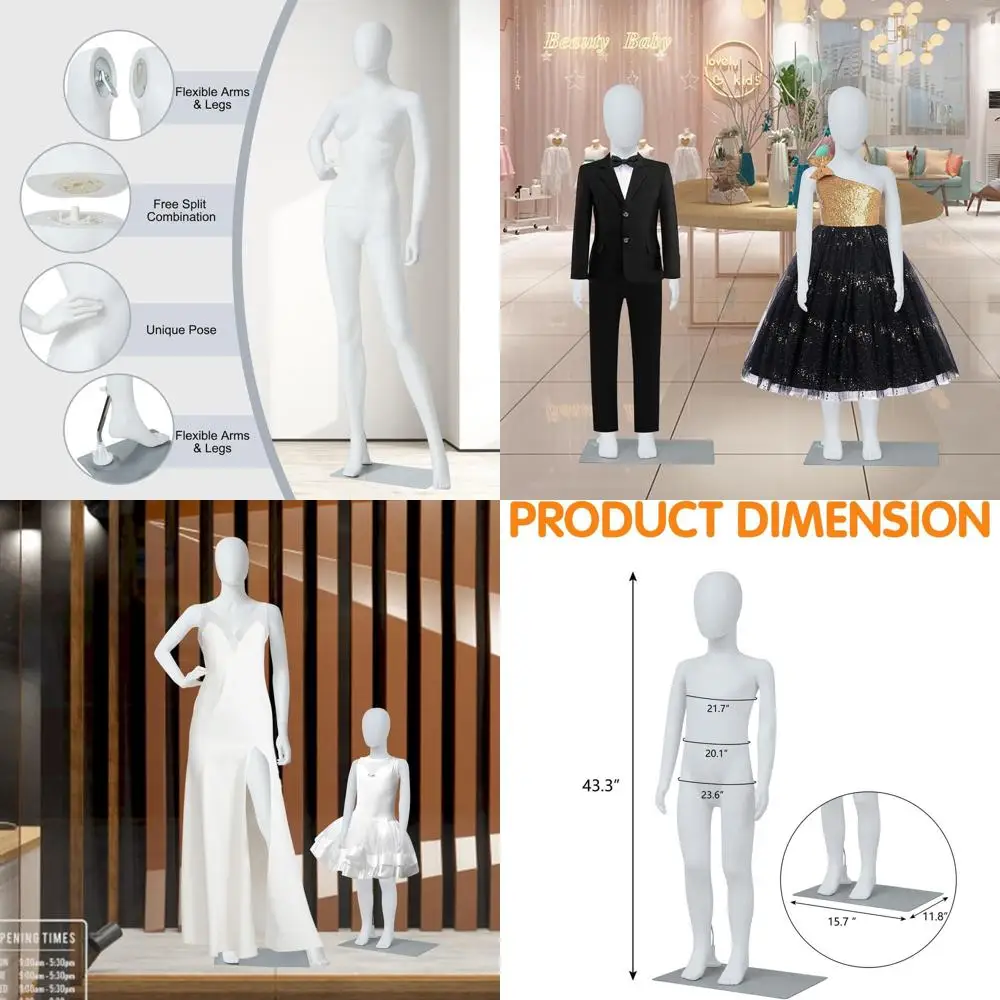 

Регулируемая подставка для манекена в полный рост для демонстрации одежды, подходит для дизайна женской и детской одежды