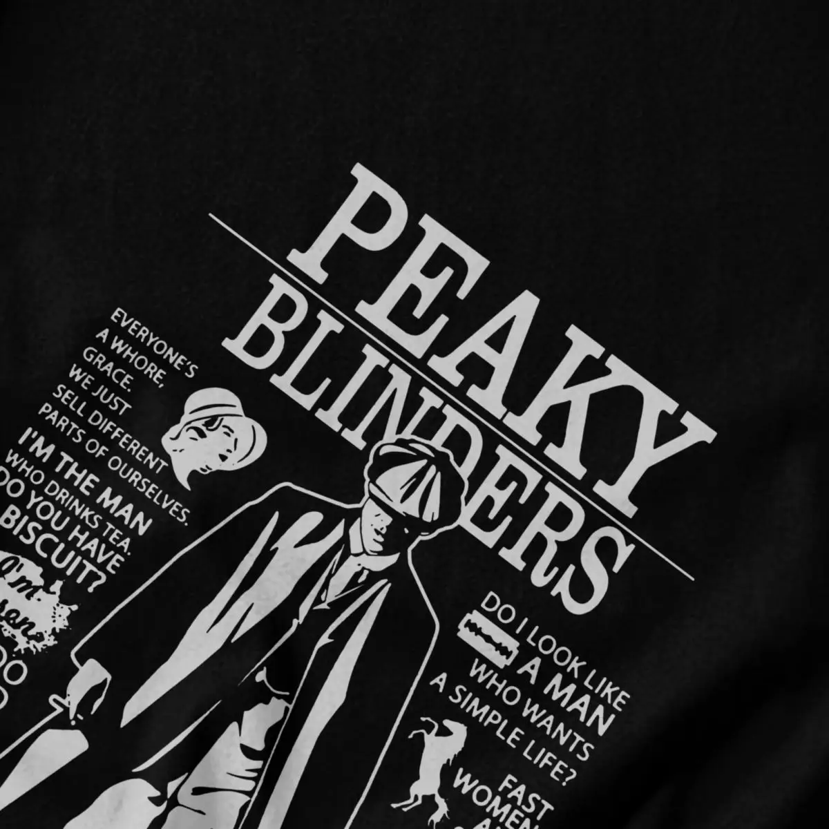 Peaky Blinders Funny T Shirts Graphic Y2K Anime Tees T Shirts For Men Women Clothing