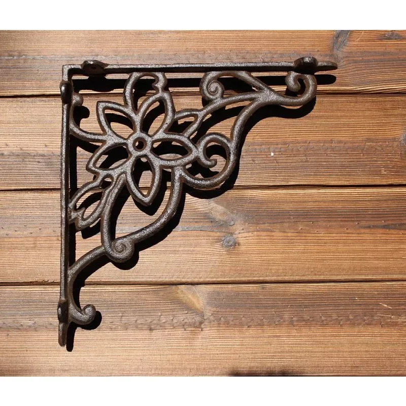 Retro Fretwork Iron Wall Panels Right Angle Support Bracket Kitchen Cast Iron Shelf Bracket