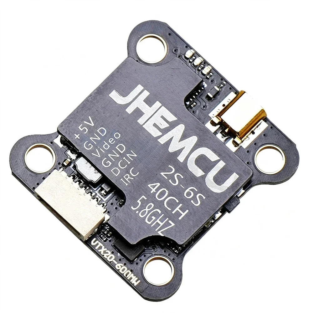 JHEMCU VTX20-600 5,8GHz 40CH VTX 25-600mW PitMode SmartAudio 7-26V Breiter Eingang 20x20 Montage FPV Racing Freestyle Drohnen-Quad-Teile – Detail 7