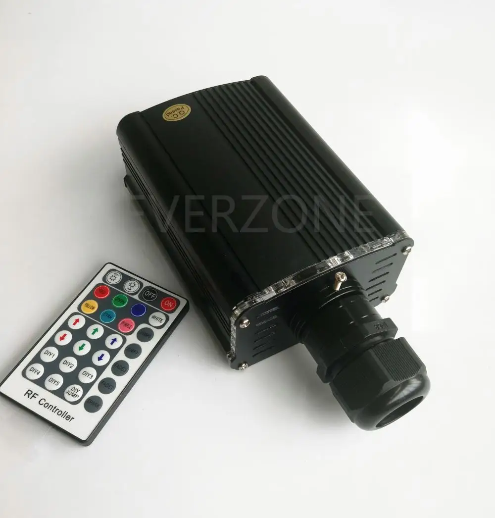 LED 16w RGBW Fiber Optic Light Source with RF controller RGB colors Plastic Optical Fiber Lighting Illuminator