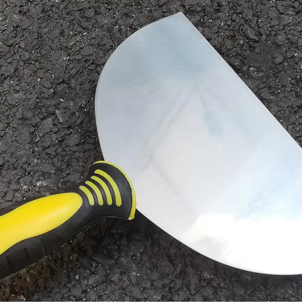 มีดโป๊วสแตนเลสขนาด 8 นิ้ว พร้อมด้ามจับพลาสติกตามหลักสรีรศาสตร์ สำหรับงานทาสี ผนัง พื้น กระเบื้อง โลหะ