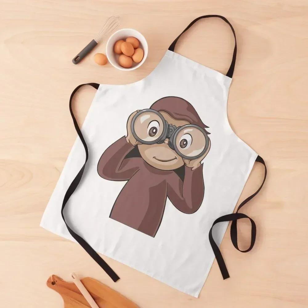 

Curious George Apron Kitchen Utensils kitchen jacket woman Kitchen Novel Accessories Cleaning Products For Home Apron