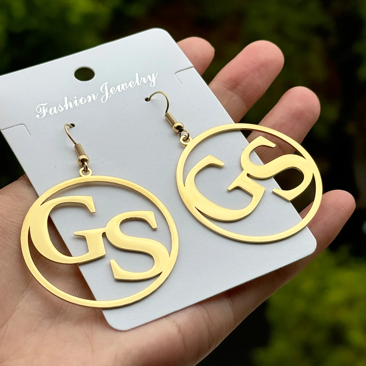 Custom Name Earrings For Women Men Initial Letter Personalized Stainless Steel Drop Hook Earrings Party Anniversary Gift Jewelry