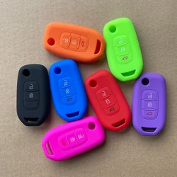 New Silicone Car Key Cover Case Holder for Renault Duster Megane Duster Sandero Kangdoo Captur Twingo 3 buttons car key Skin