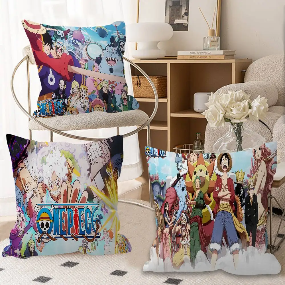 Anime O-ONE-P-PIECEs Cushion Cover Inches Farmhouse Decor Home Throw Pillow Covers for Couch Decorations