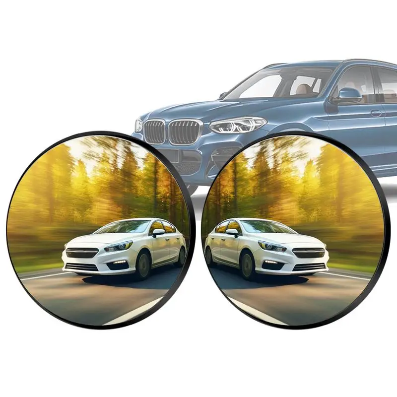 Blind Spots Mirrors Auto Convex Blind Spots Mirror Safety Driving Round Frame Wide Angle Mirrors For Car Reverse Car Accessories