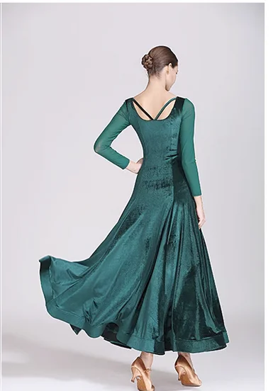 Бархатное Новое современное танцевальное платье