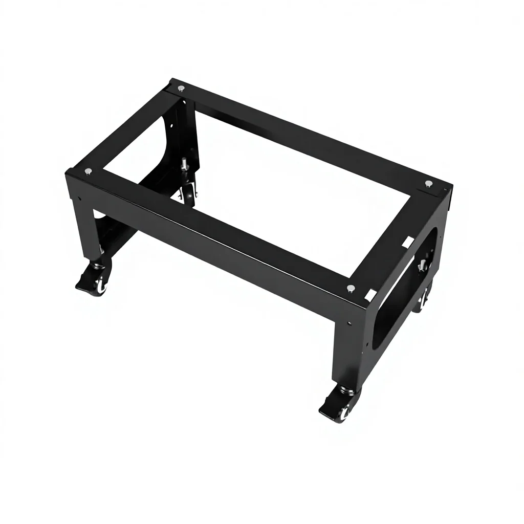 60cm Universal Wheel Stand Match 60x32x38cm Cage ,Single Cage Rolling Base, Heavy Duty Iron Frame, Black/White