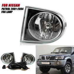 Front Bumper Fog Lamp Upgrade Kit For FOR Nissan Patrol 2001 2002 2003 2004 Version Additional Foglight Set Switch + Wiring