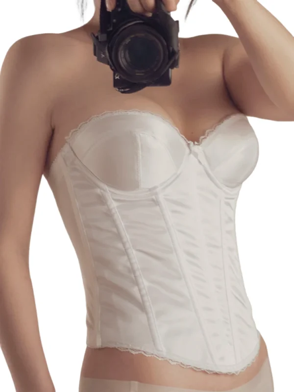 

KUCLUT Quality Adjustable Spaghetti Straps Body Shaperwear Black/White Lace Bridal Corsets Bra Bustiers For Wedding Plus Size
