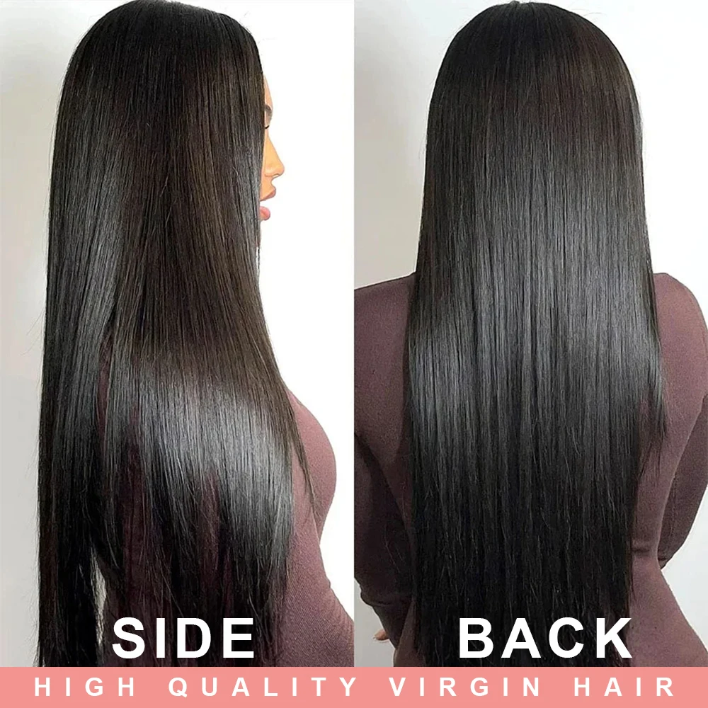 High-quality Vietnamese 250 Density 13x4 13x6 HD Lace Front Human Hair Wigs 30 40 Inch Bone Straight Human Hair Wigs Natural Pre Plucked Transparent Lace Frontal Wigs Pre Cut Glueless 5x5 Closure Wig Human Hair For Women