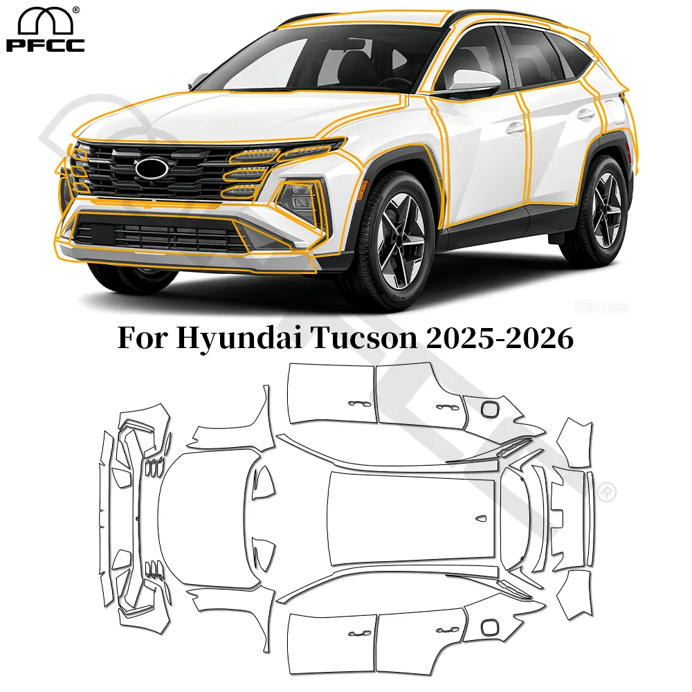 9Mil TPU Paint Protection Film For Hyundai Tucson 2025 2026 Precut PPF Self-healing Anti-scratch Full Car Clear Stickers Anti-UV