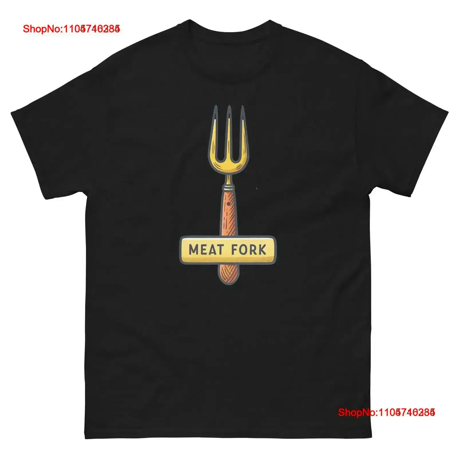 Meat Fork Kitchen Home Cooking Culinary Utensil T Shirt vintage Washed Top For Everyday Wear Comfortable fashion Casual Soft