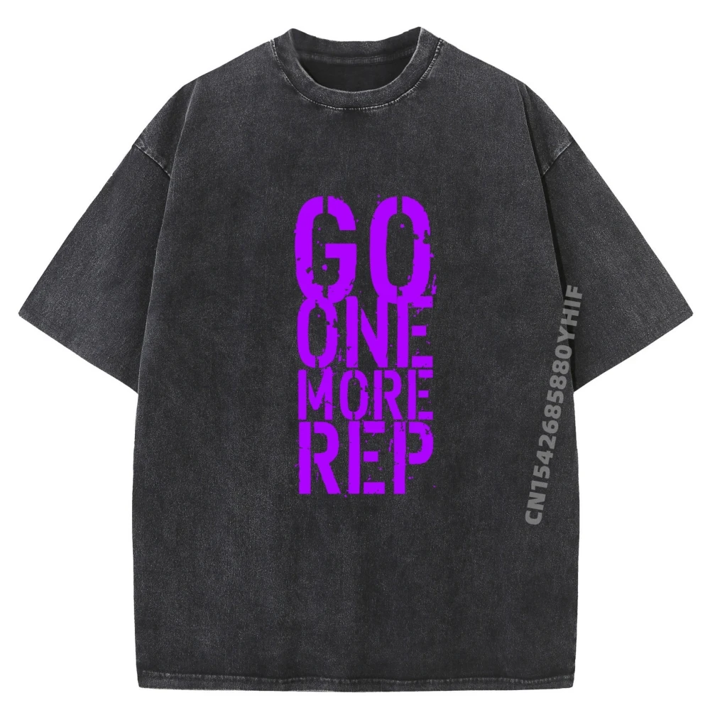

Go One More Rep All It Takes Motivational Gym Fitness Plain Shirt Brand Clothing Graphic Cotton Washed Shirt