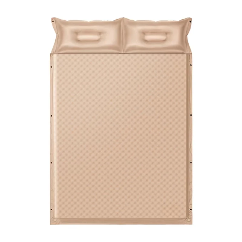 Automatic inflatable moisture-proof rectangular camping mattress and bed for portable household use