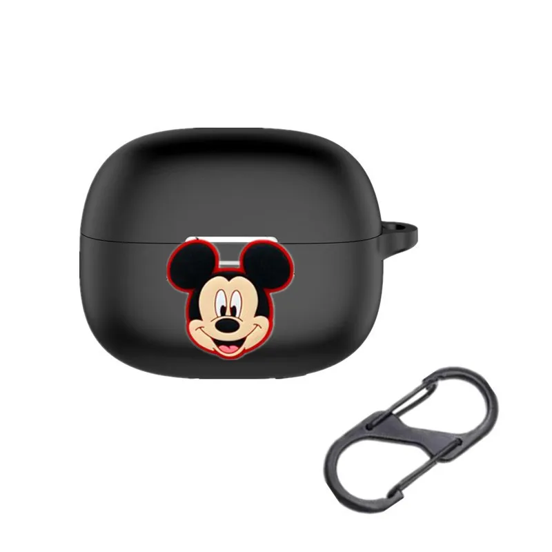 Disney dos desenhos animados caso de fone de ouvido para redmi buds 5 pro/6 pro silicone sem fio caixa carregamento capa protetora com gancho