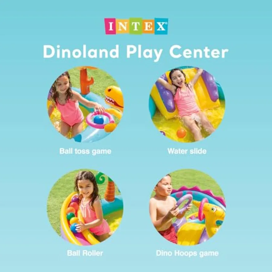 ディノランド 裏庭用インフレータブル幼児用プールと海洋インフレータブルプール キッズプレイセンター インフレータブルプールスライドとウォータースプレー付き