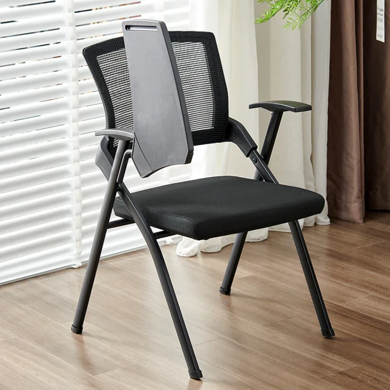 Folding training chair with table board, conference chair with writing board, desk and chair integrated