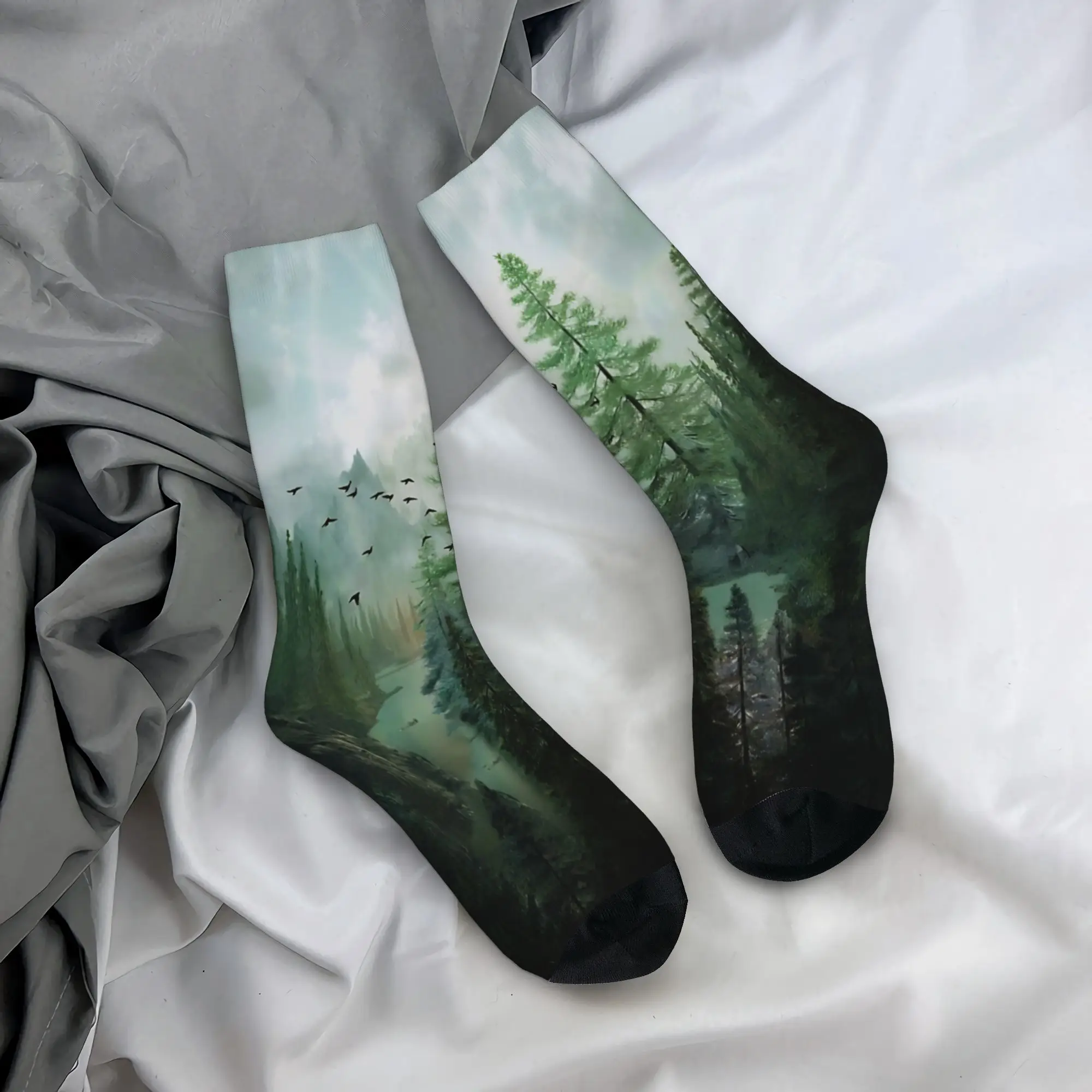 

Носки Mountain Morning Stockings: Элегантные зимние противоскользящие носки для пар, удобные для занятий спортом на открытом воздухе