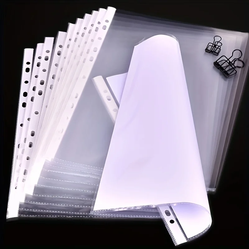 

100pcs A4 Folders That Are, See-Through, And Sturdy, Ideal for Keeping Documents Organized at Home, in The Workplace, at School
