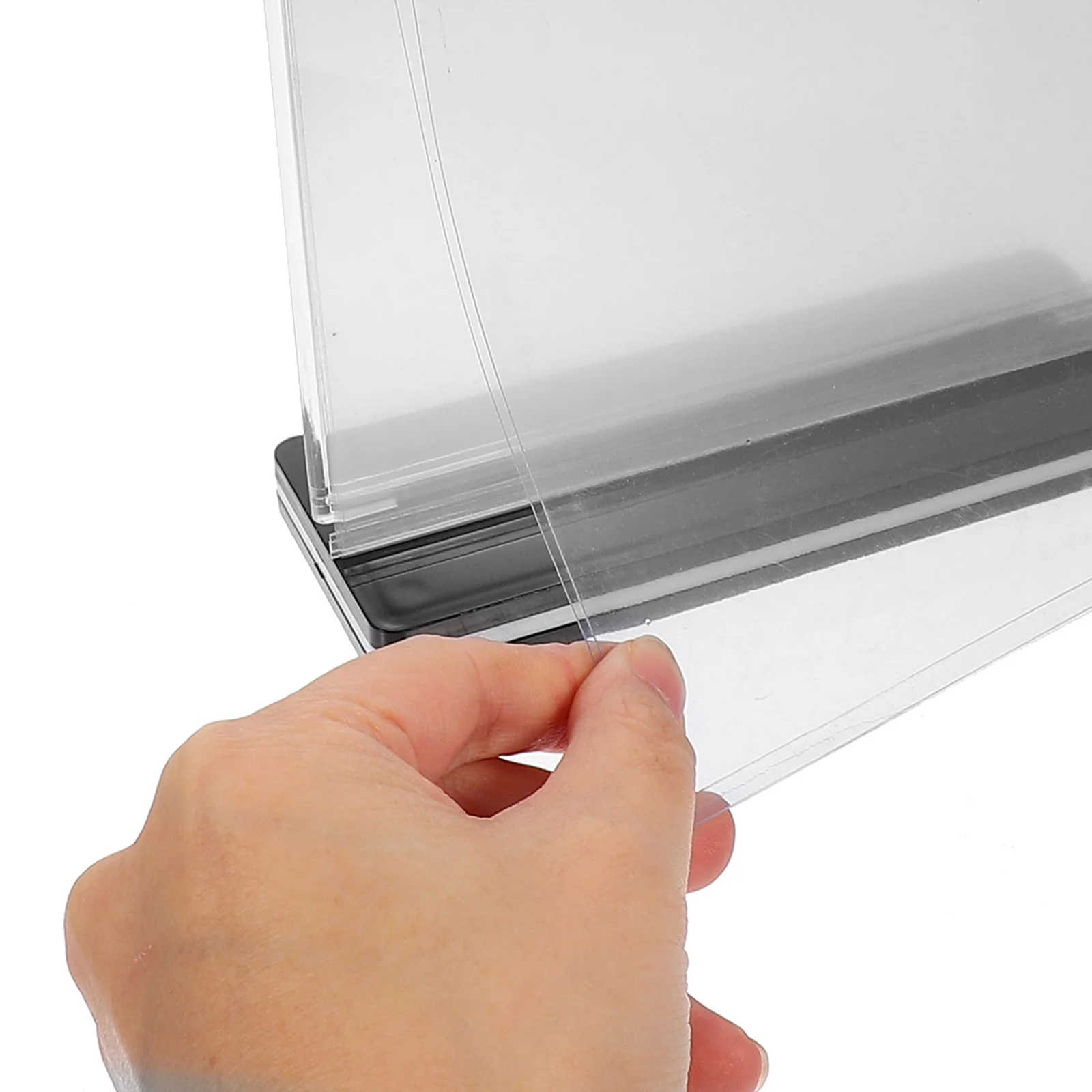 حامل القائمة بحجم A4، لافتة طاولة قابلة للطي للمطاعم والمقاهي والحانات ومنظم مكتب ورف مزدوج الجوانب وعرض القائمة المحمول #6