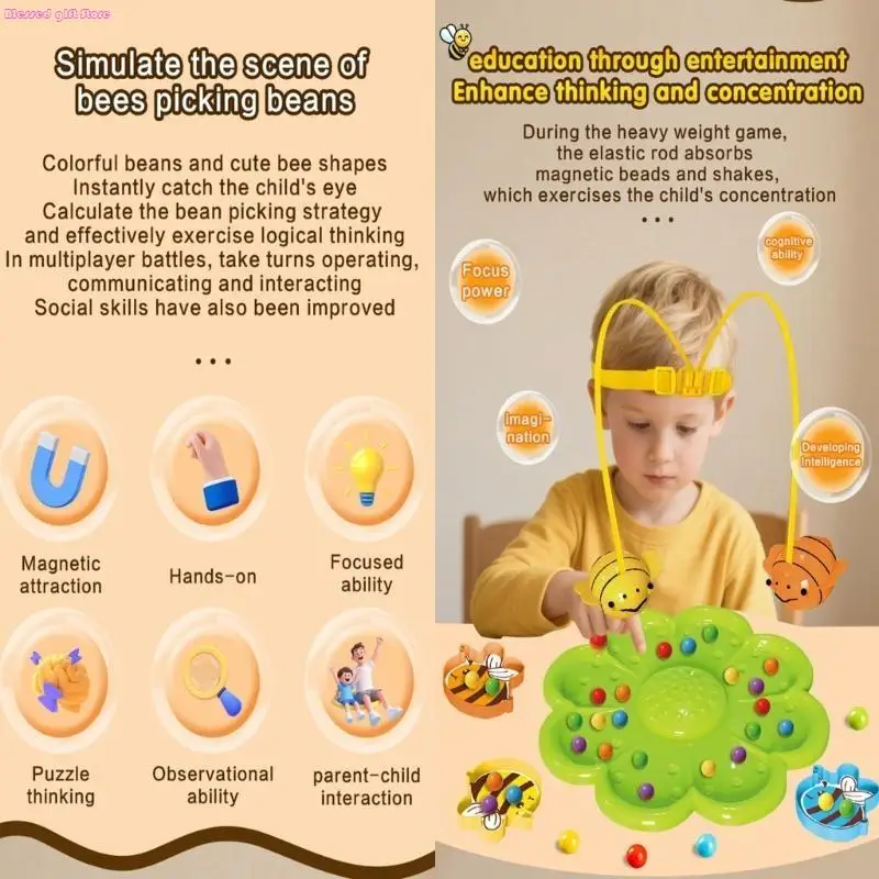 D0JC Gioco sviluppo delle abilità cognitive a tema per bambini Design magnetico