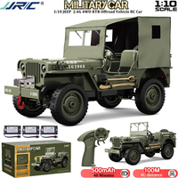 JJRC C8815 RC Car 1:10 JEEP 2.4G 4WD RTR Crawler Climbing Scale Military Truck All Terrain Offroad Vehicle With Lights Toy Gift