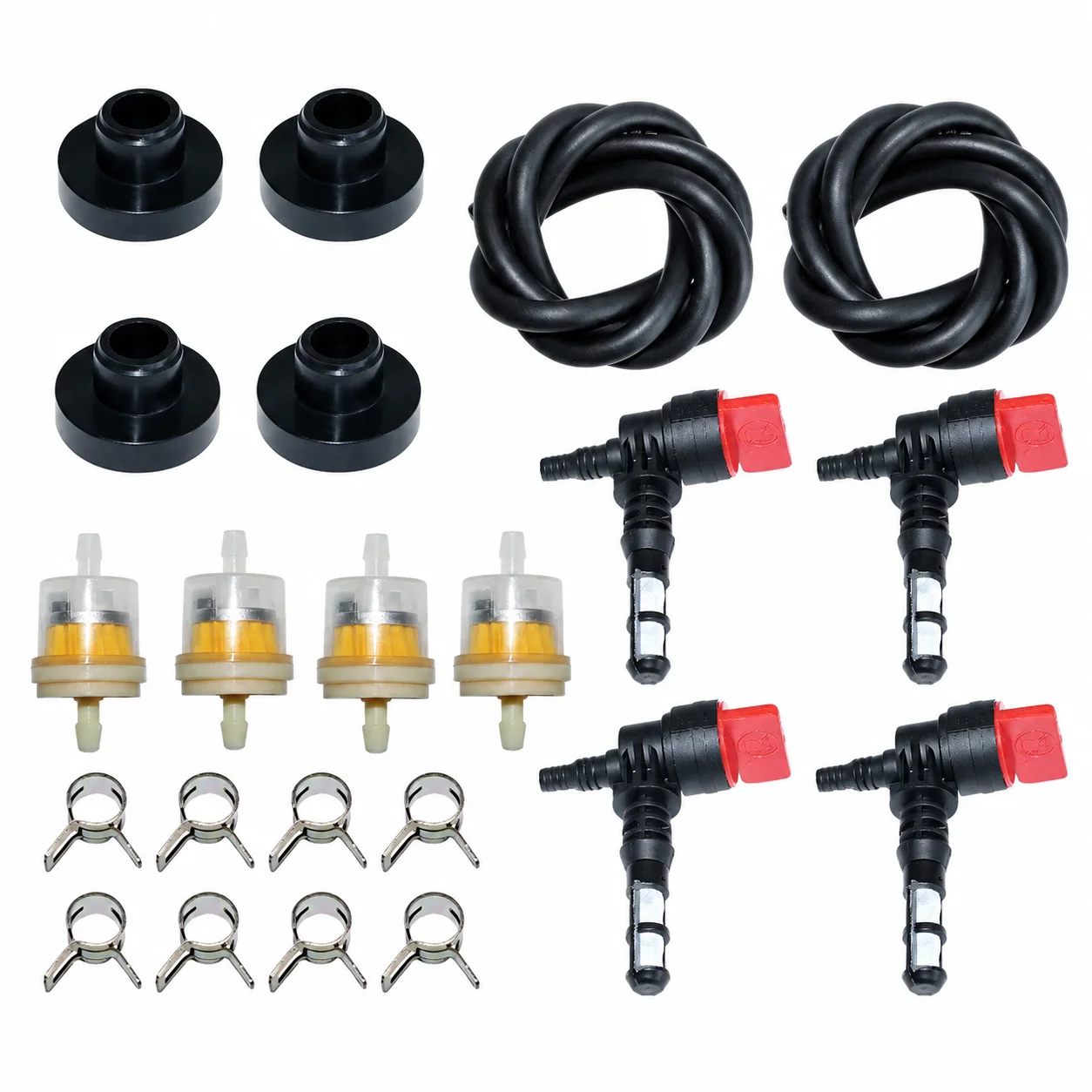 Shut Off Valve Kit + Fuel Line Filter Grommet Clamps For Briggs & Stratton 5250 5500 3500 7500 6200 5000 3750 8000W Generator